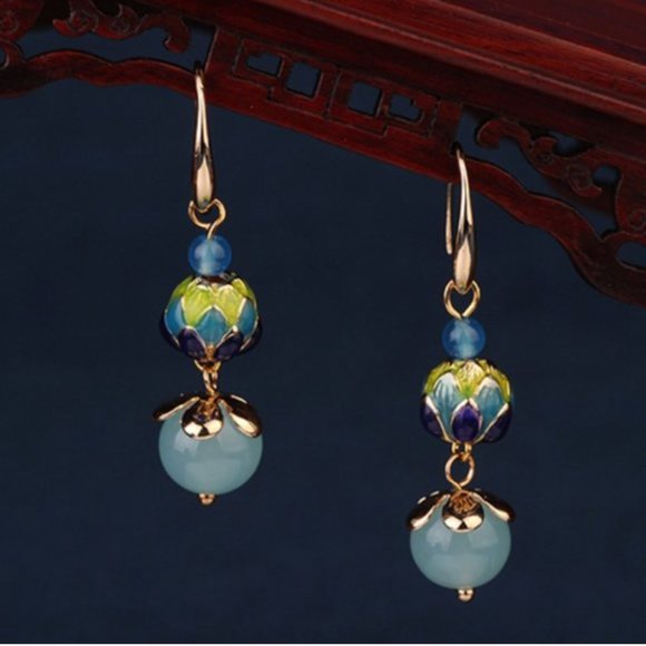 Natural Aventurine Earrings - Picture 2 of 7